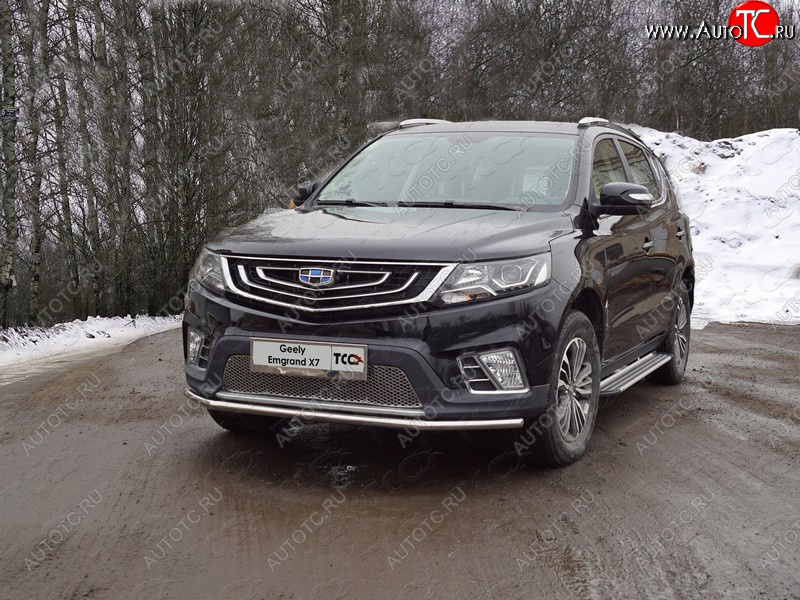 16 399 р. Защита переднего бампера нижняя 42,4 мм ТСС Тюнинг  Geely Emgrand X7 (2019-2021) 2-ой рестайлинг  с доставкой в г. Тамбов