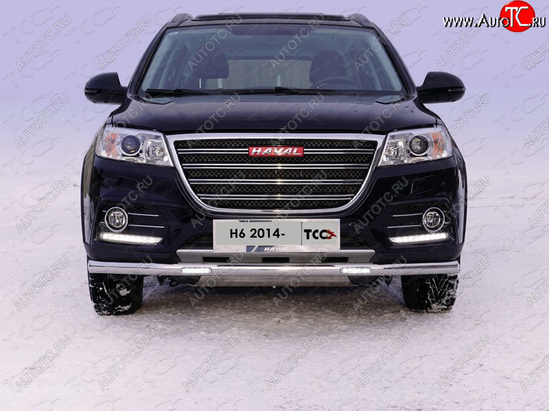 36 849 р. Защита переднего бампера нижняя (с ДХО) 60,3 мм  Haval H6 (2013-2020) (нержавейка)  с доставкой в г. Тамбов