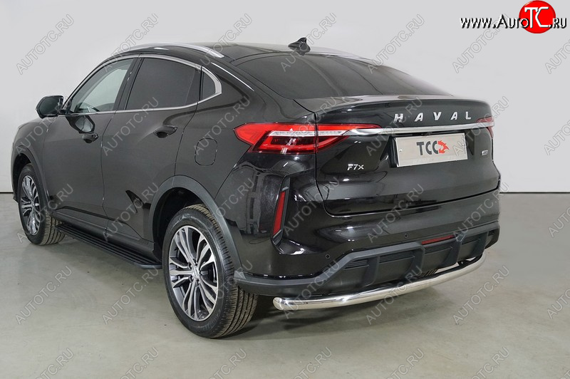 14 899 р. Защита задняя (нержавейка 60,3 мм), ТСС Тюнинг  Haval F7x (2022-2024)  рестайлинг  с доставкой в г. Тамбов