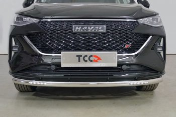 Защита переднего бампера нижняя с ДХО 60,3 мм ТСС Тюнинг Haval (Хавал) F7 (Ф7) (2022-2024) рестайлинг ()