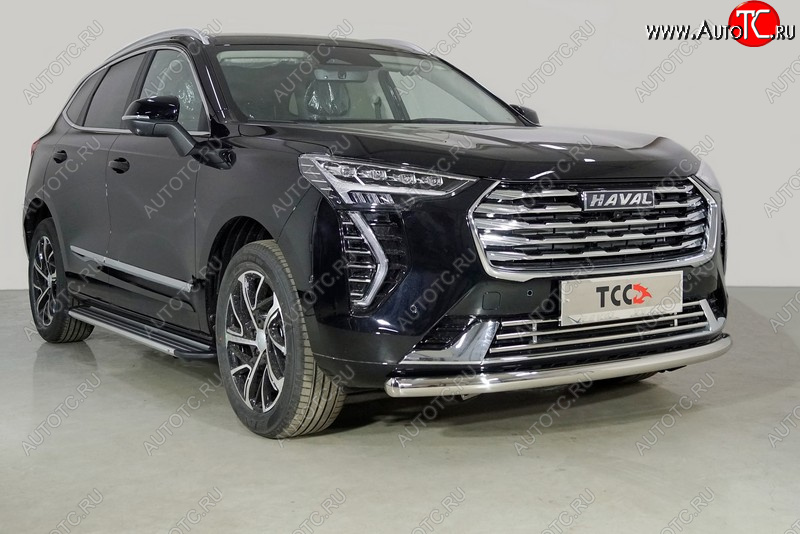 14 799 р. Защита переднего бампера нижняя d60,3 мм ТСС Тюнинг  Haval Jolion (2020-2024) дорестайлинг (кроме комплектации Comfort)  с доставкой в г. Тамбов