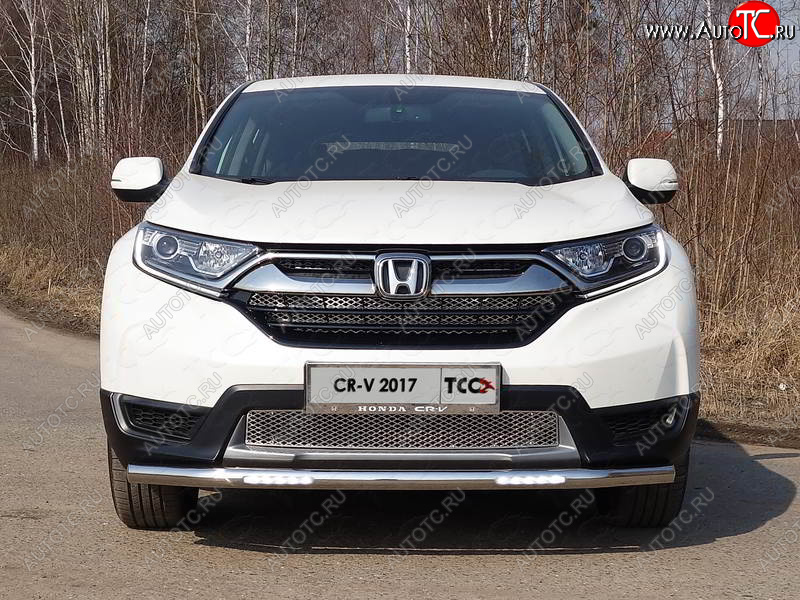 34 649 р. Защита переднего бампера нижняя с ДХО 60,3 мм Honda CR-V RW,RT дорестайлинг (2016-2020) (нержавейка)  с доставкой в г. Тамбов