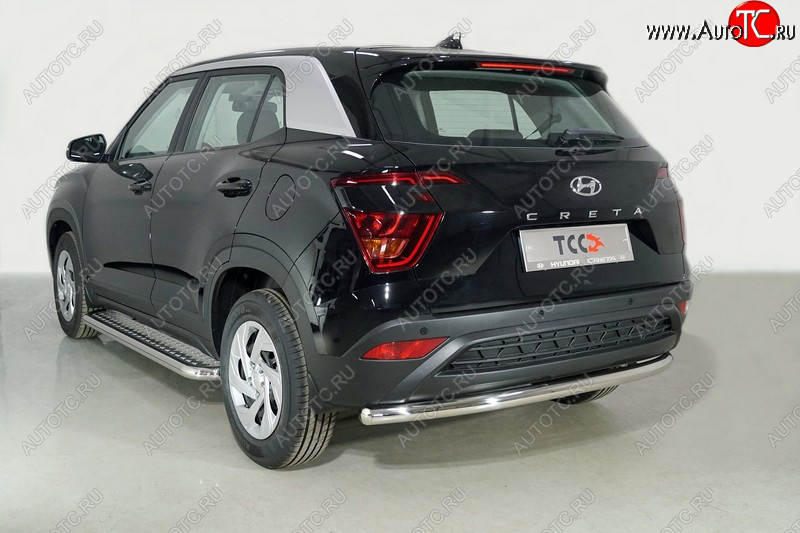 20 899 р. Защита задняя (нержавейка 60,3 мм) ТСС Тюнинг  Hyundai Creta  SU (2020-2022)  с доставкой в г. Тамбов