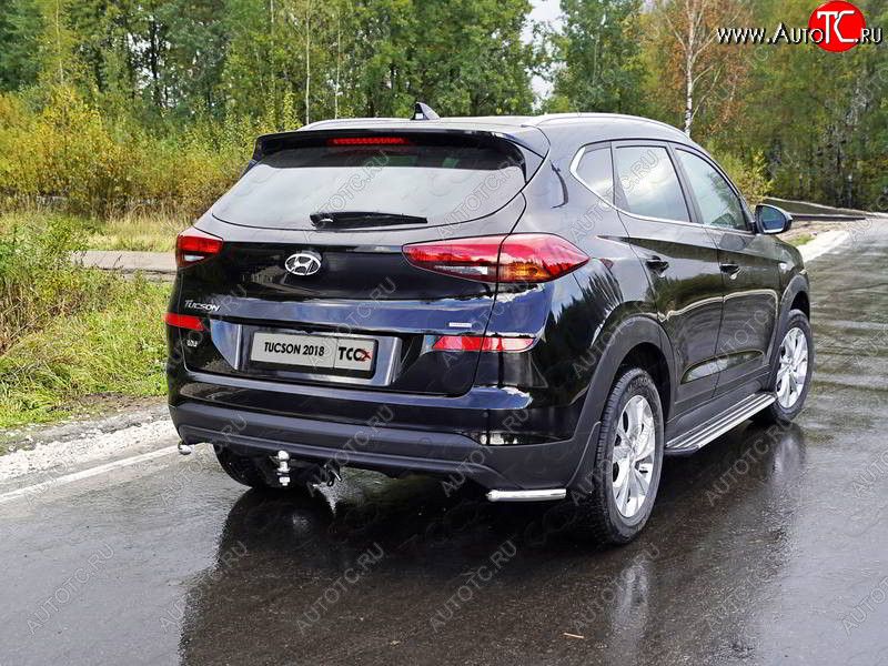 11 999 р. Защита заднего бампера (уголки, d42,4 мм) TCC Hyundai Tucson TL рестайлинг (2018-2021)  с доставкой в г. Тамбов