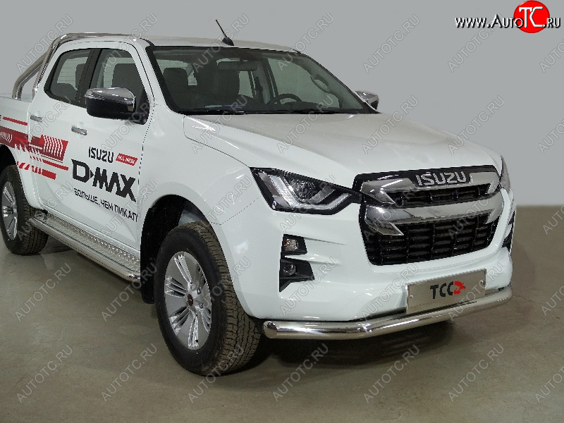 22 649 р. Защита переднего бампера нижняя d76,1 мм ТСС Тюнинг  Isuzu D-Max  RG (2020-2023) DoubleCab (нержавейка)  с доставкой в г. Тамбов