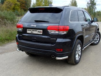 Защита заднего бампера (уголки, d60,3 мм) TCC Jeep (Джип) Grand Cherokee (Гран)  WK2 (2013-2018) WK2 1-ый рестайлинг