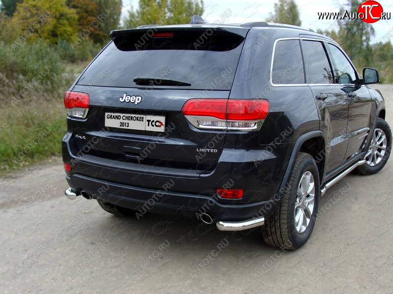 18 699 р. Защита заднего бампера (уголки, d60,3 мм) TCC  Jeep Grand Cherokee  WK2 (2013-2018) 1-ый рестайлинг  с доставкой в г. Тамбов