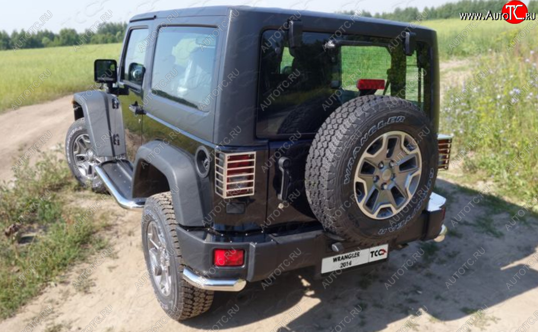 11 999 р. Защита заднего бампера (V-3.6, 5 дверей, уголки, d60,3 мм) TCC Jeep Wrangler JK (2007-2018)  с доставкой в г. Тамбов