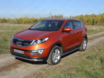 17 999 р. Защита переднего бампера нижняя d60,3 мм ТСС Тюнинг KIA Sportage 3 SL дорестайлинг (2010-2014) (нержавейка)  с доставкой в г. Тамбов. Увеличить фотографию 1