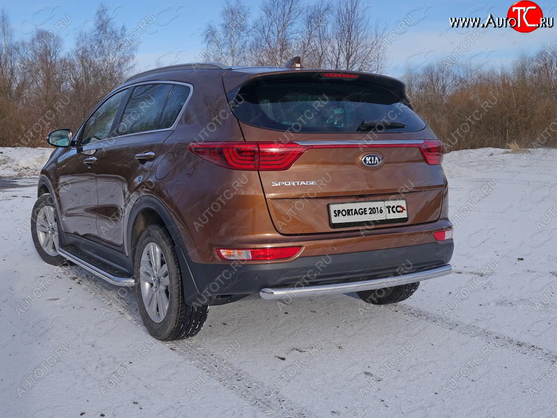 15 999 р. Защита задняя (нержавейка 60,3 мм) ТСС Тюнинг  KIA Sportage  4 QL (2016-2018) дорестайлинг  с доставкой в г. Тамбов