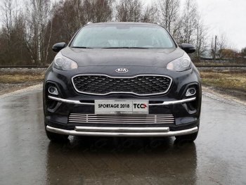 Декоративная вставка решетки радиатора ТСС Тюнинг KIA (КИА) Sportage (Спортаж)  4 QL (2018-2022) 4 QL рестайлинг ()