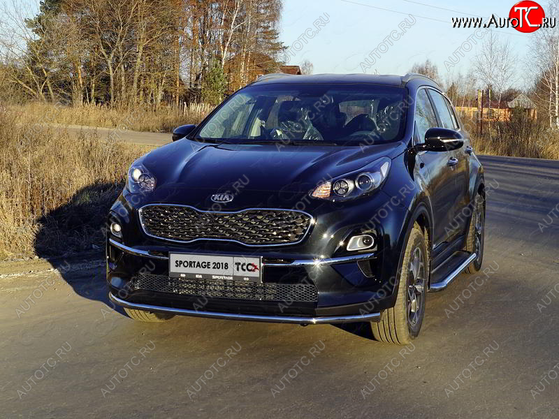 18 699 р. Защита переднего бампера нижняя d42,4 мм ТСС Тюнинг  KIA Sportage  4 QL (2018-2022) рестайлинг  с доставкой в г. Тамбов