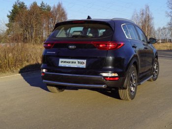 Защита задняя (нержавейка 60,3 мм) ТСС Тюнинг KIA (КИА) Sportage (Спортаж)  4 QL (2018-2022) 4 QL рестайлинг