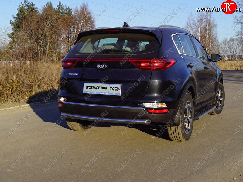 18 699 р. Защита задняя (нержавейка 60,3 мм) ТСС Тюнинг  KIA Sportage  4 QL (2018-2022) рестайлинг  с доставкой в г. Тамбов