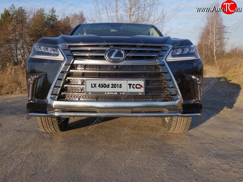 23 999 р. Защита переднего бампера нижняя d42,4 мм ТСС Тюнинг  Lexus LX450d  J200 - LX570  J200 (нержавейка)  с доставкой в г. Тамбов