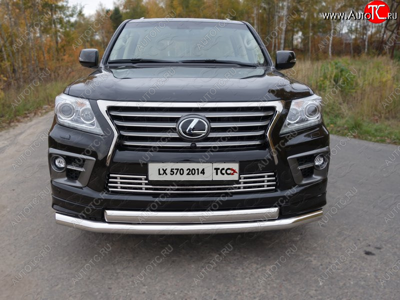 12 299 р. Декоративная вставка решетки радиатора (F-Sport) ТСС Тюнинг  Lexus LX570  J200 (2012-2015) 1-ый рестайлинг (d 16 мм)  с доставкой в г. Тамбов