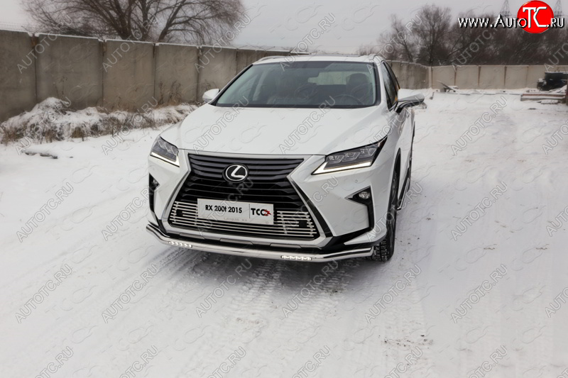 41 999 р. Защита переднего бампера нижняя с ДХО 60,3 мм ТСС Тюнинг Lexus RX 200T AL20 дорестайлинг (2015-2017) (нержавейка)  с доставкой в г. Тамбов