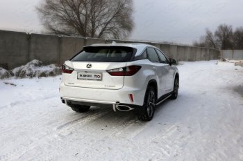 Защита задняя (центральная, нержавейка 60,3*42,4 мм) кроме F-Sport ТСС Тюнинг Lexus RX300 XU30 дорестайлинг (2003-2006)