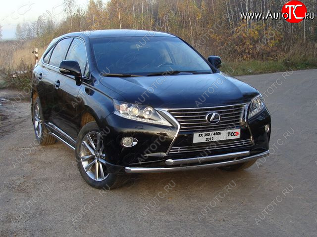 30 999 р. Защита переднего бампера нижняя 60,3*60,3 мм ТСС Тюнинг Lexus RX350 AL10 рестайлинг (2012-2015) (нержавейка)  с доставкой в г. Тамбов