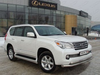 Защита переднего бампера нижняя d76,1*75 мм ТСС Тюнинг Lexus GX460 J150 дорестайлинг (2009-2013)  (нержавейка)