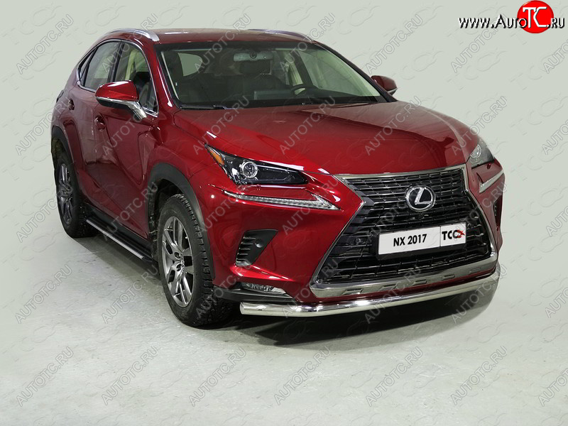 20 999 р. Защита переднего бампера нижняя d60,3 мм ТСС Тюнинг  Lexus NX200  Z10 (2017-2021) рестайлинг (нержавейка)  с доставкой в г. Тамбов