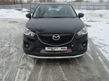 17 999 р. Защита переднего бампера нижняя d60,3 мм ТСС Тюнинг Mazda CX-5 KE дорестайлинг (2011-2014) (нержавейка)  с доставкой в г. Тамбов. Увеличить фотографию 1