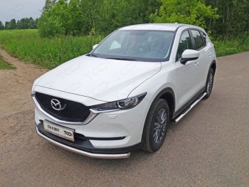 17 999 р. Защита переднего бампера нижняя d60,3 мм ТСС Тюнинг Mazda CX-5 KF (2016-2024) (нержавейка)  с доставкой в г. Тамбов. Увеличить фотографию 1