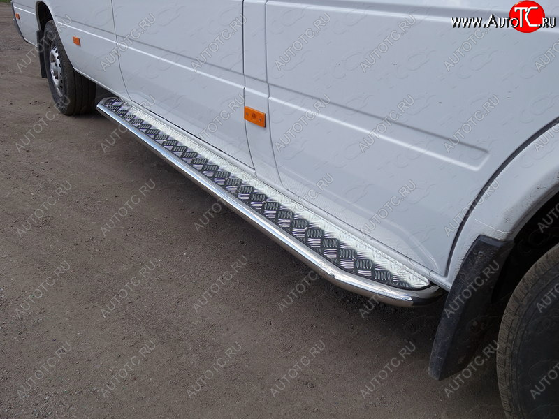 28 099 р. Порог с площадкой, ТСС Тюнинг Mercedes-Benz Sprinter W906 рестайлинг (2014-2018) (с площадкой 42,4 мм)  с доставкой в г. Тамбов