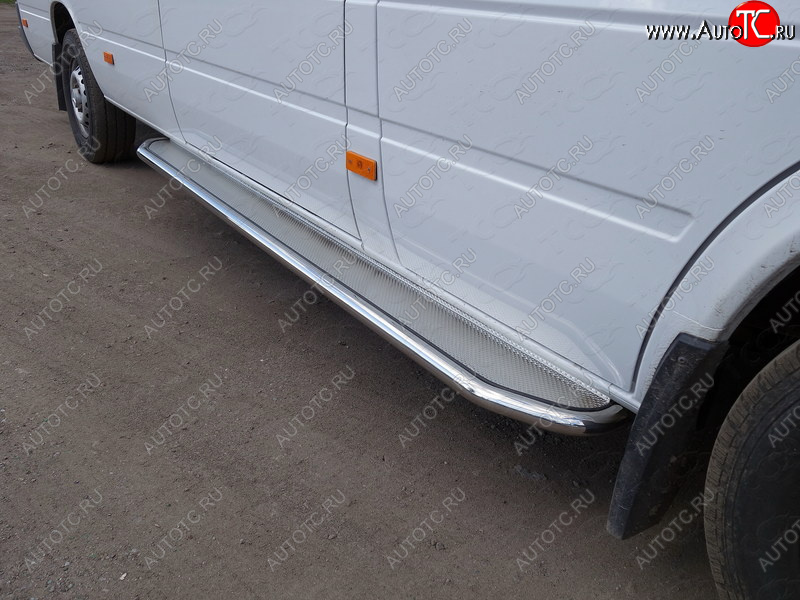 33 899 р. Порог с площадкой d42,4 мм ТСС Тюнинг  Mercedes-Benz Sprinter  W906 (2014-2018) рестайлинг (нержавейка лист)  с доставкой в г. Тамбов