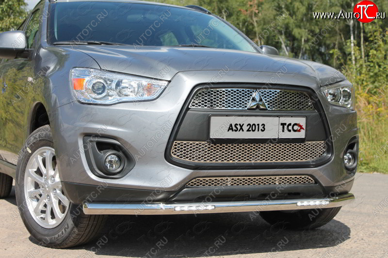 33 999 р. Защита переднего бампера нижняя с ДХО 60,3 мм ТСС Тюнинг Mitsubishi ASX 1-ый рестайлинг (2013-2016) (нержавейка)  с доставкой в г. Тамбов