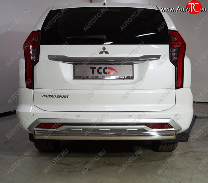 22 999 р. Защита заднего бампера (овальная, d75х42 мм) TCC  Mitsubishi Pajero Sport  QF (2019-2022) рестайлинг  с доставкой в г. Тамбов