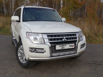 Декоративная вставка решетки радиатора ТСС Тюнинг Mitsubishi (Митсубиси) Pajero (Паджеро)  4 V90 (2014-2020) 4 V90 2-ой рестайлинг ()