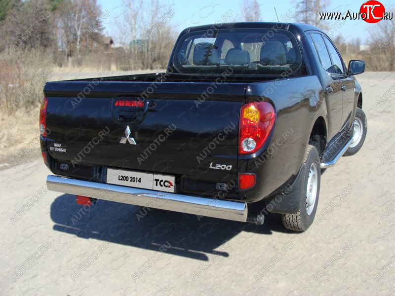 13 949 р. Защита задняя (центральная 120х60 мм) ТСС Тюнинг  Mitsubishi L200  4 (2013-2016)  рестайлинг (центральная)  с доставкой в г. Тамбов