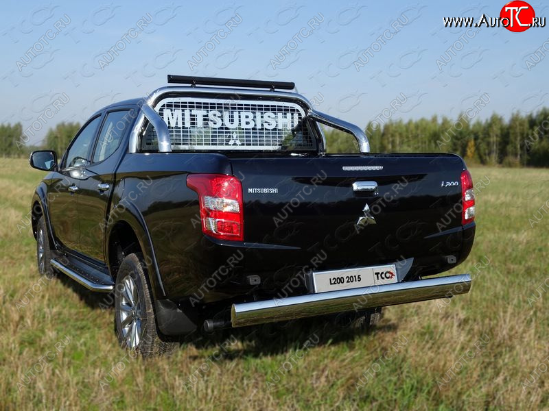 18 549 р. Защита задняя (центральная 120х60 мм) ТСС Тюнинг  Mitsubishi L200  5 KK,KL (2018-2022) рестайлинг (центральная)  с доставкой в г. Тамбов