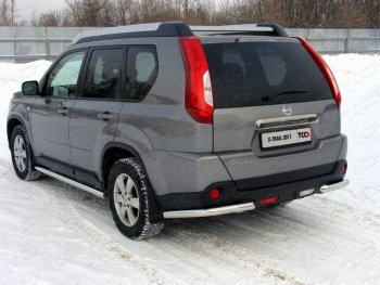 11 999 р. Защита заднего бампера (уголки, d60,3 мм) TCC  Nissan X-trail  2 T31 (2010-2015) рестайлинг  с доставкой в г. Тамбов. Увеличить фотографию 1