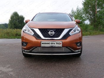 Нижняя декоративная вставка в бампер ТСС Тюнинг Nissan Murano 3 Z52 дорестайлинг (2015-2022) ()