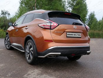 14 999 р. Защита заднего бампера (уголки, d42,4 мм) TCC  Nissan Murano  3 Z52 (2015-2022) дорестайлинг  с доставкой в г. Тамбов. Увеличить фотографию 1