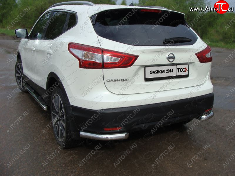 16 549 р. Защита заднего бампера (уголки, d60,3 мм) TCC Nissan Qashqai 2 J11 дорестайлинг (2013-2019)  с доставкой в г. Тамбов