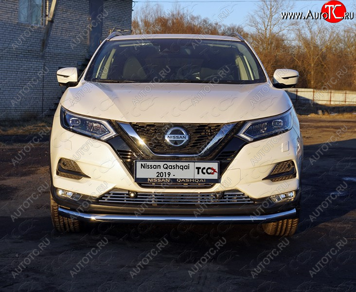 20 499 р. Защита переднего бампера нижняя d60,3 мм ТСС Тюнинг Nissan Qashqai 2 J11 рестайлинг (2017-2022) (нержавейка)  с доставкой в г. Тамбов