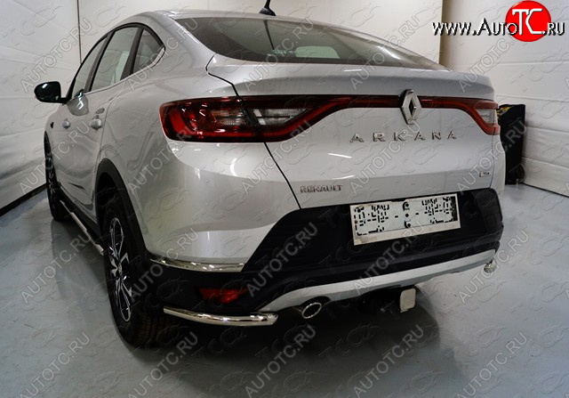 8 899 р. Защита заднего бампера (уголки, d42,4 мм) TCC Renault Arkana (2019-2024)  с доставкой в г. Тамбов