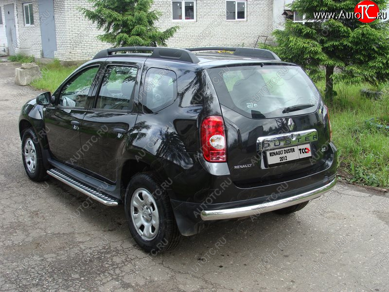 20 699 р. Защита задняя (овальная длинная 75х42 мм) ТСС Тюнинг  Renault Duster  HS (2010-2015) дорестайлинг (овальная длинная)  с доставкой в г. Тамбов