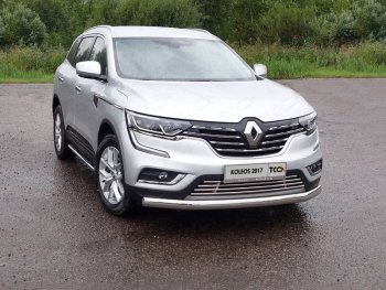 Нижняя декоративная вставка в бампер ТСС Тюнинг Renault Koleos  2 (2016-2025) (d 16 мм)