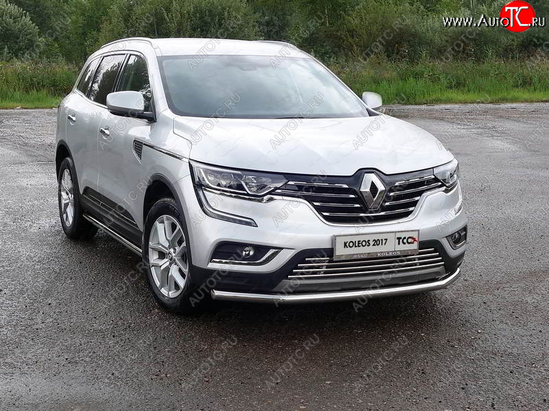 18 699 р. Защита переднего бампера нижняя d60,3 мм ТСС Тюнинг Renault Koleos 2 (2016-2025) (нержавейка)  с доставкой в г. Тамбов