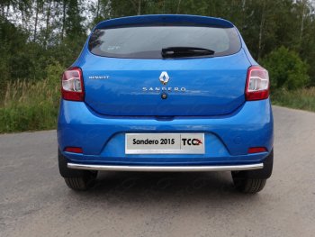 10 499 р. Защита задняя (нижняя d42,4 мм) ТСС Тюнинг Renault Sandero (B8) дорестайлинг (2014-2018) (нижняя)  с доставкой в г. Тамбов. Увеличить фотографию 1