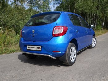 11 999 р. Защита задняя d42,4 мм ТСС Тюнинг  Renault Sandero  (B8) (2014-2018) дорестайлинг  с доставкой в г. Тамбов. Увеличить фотографию 1