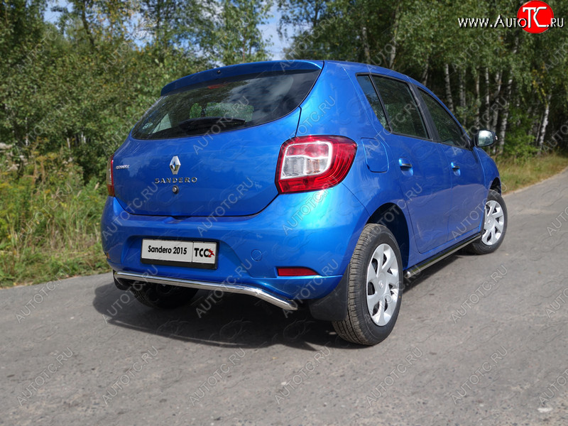 11 999 р. Защита задняя d42,4 мм ТСС Тюнинг Renault Sandero (B8) дорестайлинг (2014-2018)  с доставкой в г. Тамбов