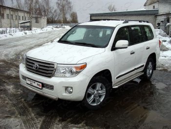 Защита передняя нижняя короткая 75х42 мм ТСС Тюнинг Toyota (Тойота) Land Cruiser (Лэнд)  200 (2012-2015) 200 1-ый рестайлинг  (нержавейка)