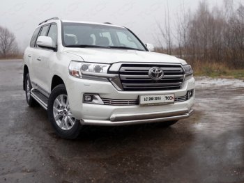 Защита передняя нижняя двойная 76,1*75 мм кроме EXECUTIVE ТСС Тюнинг Toyota (Тойота) Land Cruiser (Лэнд)  200 (2015-2021) 200 2-ой рестайлинг ()