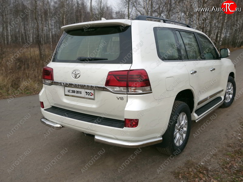 20 999 р. Защита задняя (уголки, нержавейка 76,1 мм) ТСС Тюнинг  Toyota Land Cruiser Prado  J150 (2013-2017) 1-ый рестайлинг  с доставкой в г. Тамбов