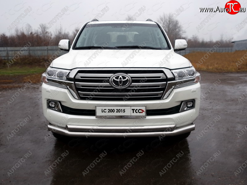 36 299 р. Защита передняя нижняя двойная 76,1*60,3 мм кроме EXECUTIVE Тюнинг  Toyota Land Cruiser  200 (2015-2021) 2-ой рестайлинг (нержавейка)  с доставкой в г. Тамбов